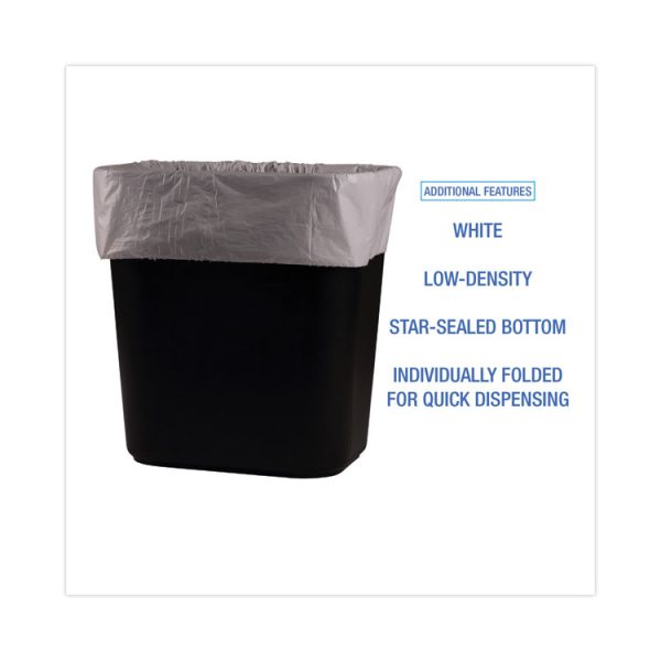 Linear Low Density Industrial Can Liners, 10 Gal, 0.5 Mil, 24 X 23, White, 500/carton - Image 4