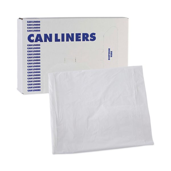 Linear Low Density Industrial Can Liners, 10 Gal, 0.5 Mil, 24 X 23, White, 500/carton - Image 7