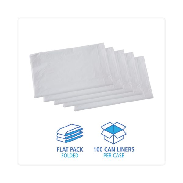 Linear Low Density Industrial Can Liners, 33 Gal, 0.9 Mil, 33 X 39, White, 100/carton - Image 3