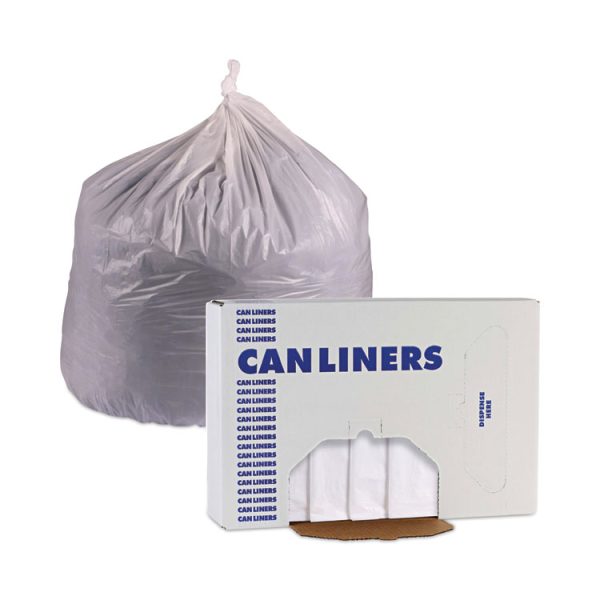 Linear Low Density Industrial Can Liners, 33 Gal, 0.9 Mil, 33 X 39, White, 100/carton - Image 6