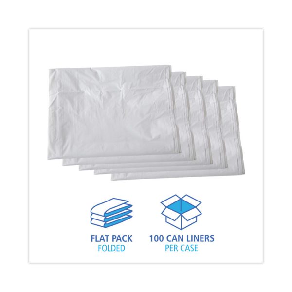 Linear Low Density Industrial Can Liners, 60 Gal, 0.9 Mil, 38 X 58, White, 100/carton - Image 3