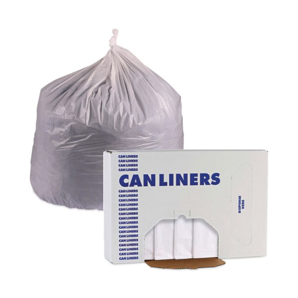 Linear Low Density Industrial Can Liners, 60 Gal, 0.9 Mil, 38 X 58, White, 100/carton - Image 6