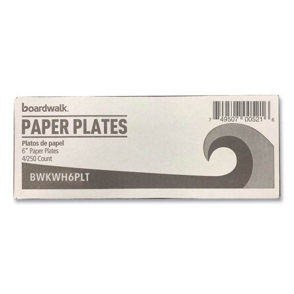 Paper Dinnerware, Plate, 6", White, 1,000/Carton - Image 3