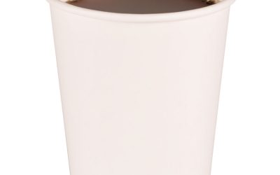 Paper Hot Cups, 8 oz, White, 50 Cups/Sleeve, 20 Sleeves/Carton