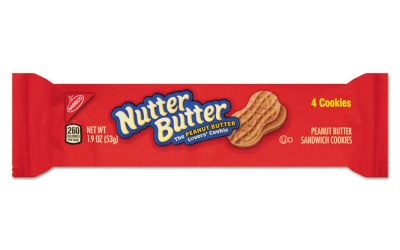 Nutter Butter Cookies, 1.9 oz Pack, 48 Packs/Carton