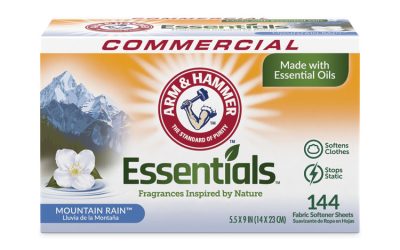 Essentials Dryer Sheets, Mountain Rain, 144 Sheets/box, 6 Boxes/carton