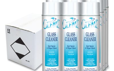 Gleme Glass Cleaner, Fresh Scent, 19 oz Aerosol Spray, Dozen