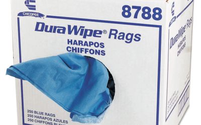 DuraWipe General Purpose Towels, 1-Ply, 12 x 12, Unscented, Blue, 250/Carton