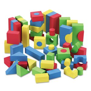 Blocks, High-Density Foam, Assorted Colors, 68/pack
