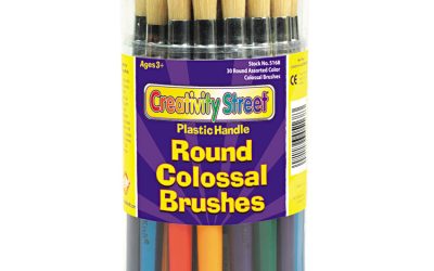 Colossal Brush, Natural Bristle, Round Profile, 30/set