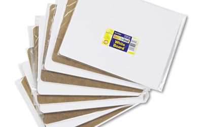 Unruled Dry Erase Student Boards, 12 x 9, White Surface, 10/Set