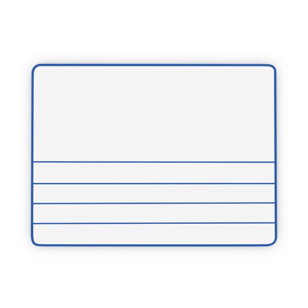 Dry Erase Student Boards, 12 x 9, Blue/White Surface, 10/Set - Image 8