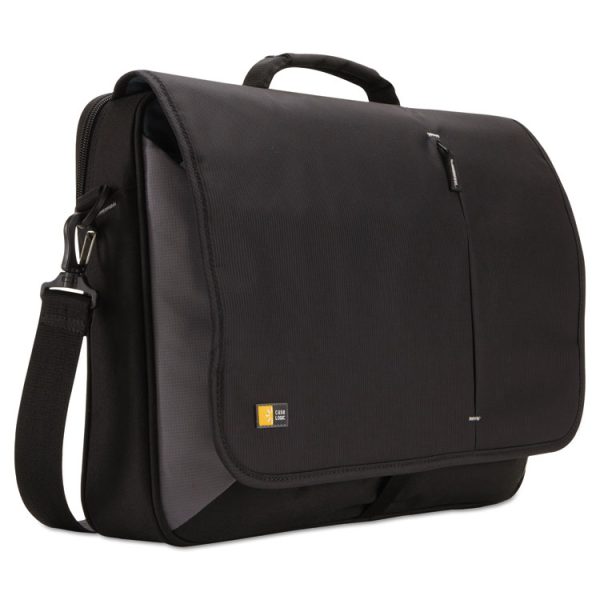 Laptop Messenger, Fits Devices Up to 17", Dobby Nylon, 3.37 x 17.75 x 13.75, Black