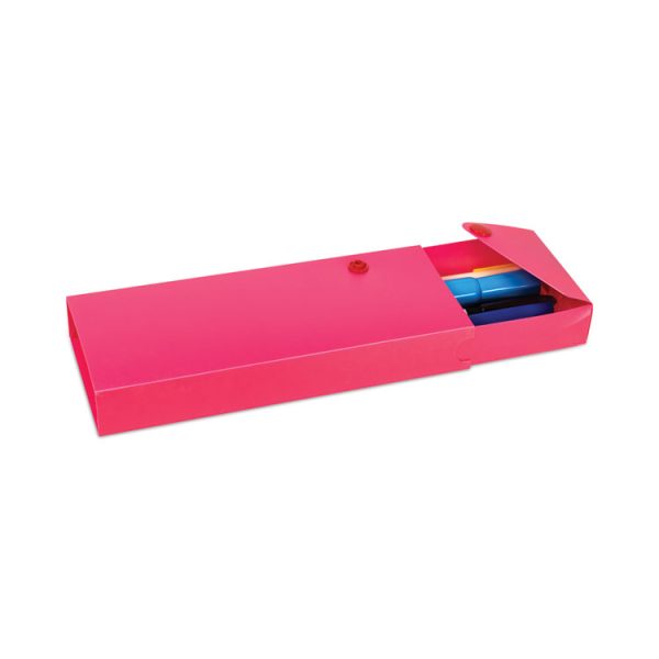 Slider Pencil Case, 11.43 x 9.5 x 0.6, Sandy Gray, Seafoam Green, Seaside Blue, Sunset Red, Sunny Yellow, 24/Carton - Image 3