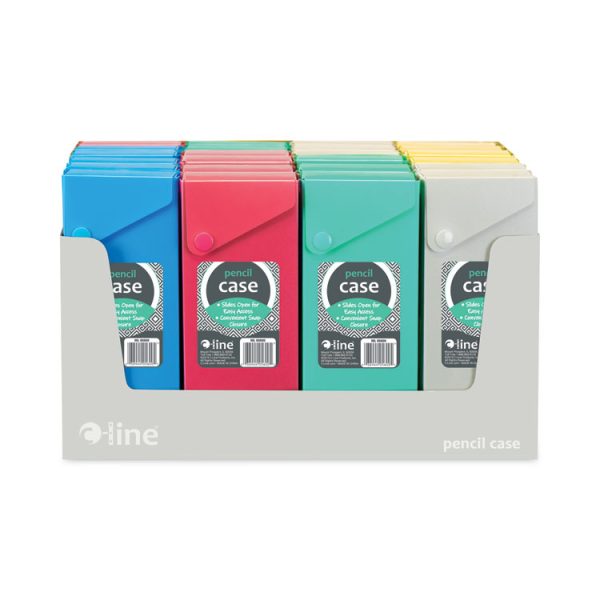 Slider Pencil Case, 11.43 x 9.5 x 0.6, Sandy Gray, Seafoam Green, Seaside Blue, Sunset Red, Sunny Yellow, 24/Carton - Image 5