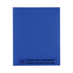 Classroom Connector Folders, 11 x 8.5, Blue, 25/Box