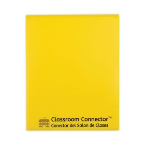 Classroom Connector Folders, 11 x 8.5, Yellow, 25/Box