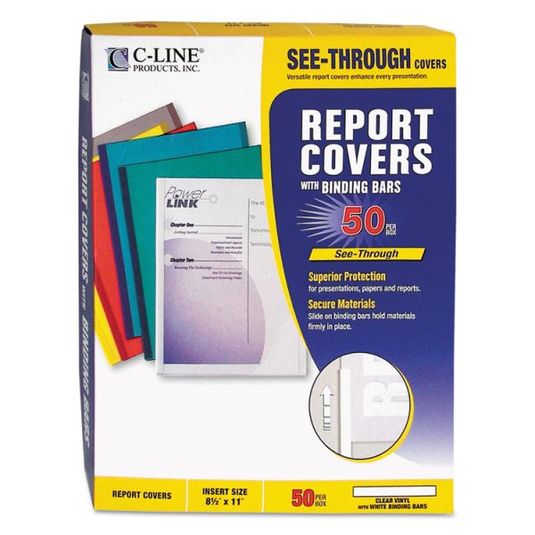 Vinyl Report Covers, 0.13" Capacity, 8.5 X 11, Clear/clear, 50/box - Image 3