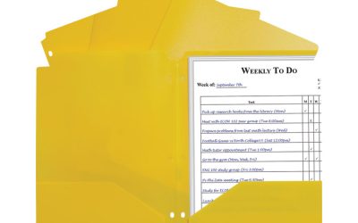 Two-Pocket Heavyweight Poly Portfolio Folder, 3-Hole Punch, 11 x 8.5, Yellow, 25/Box