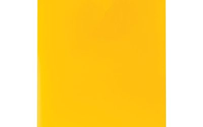 Two-Pocket Heavyweight Poly Portfolio Folder, 11 x 8.5, Yellow, 25/Box