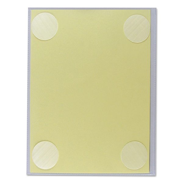 Cubicle Keepers Hook and Loop-Backed Display, 9.2 x 11.41, Velcro Mount, Clear, 25/Pack - Image 3