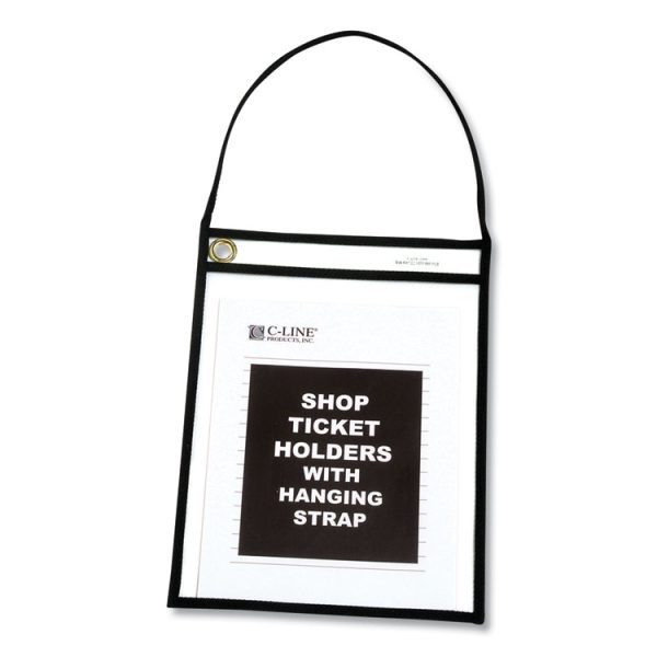 1-Pocket Shop Ticket Holder w/Setrap, Black Stitching, 75-Sheet, 9 x 12, 15/Box - Image 2