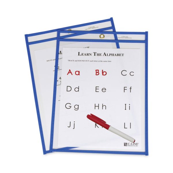 Stitched Shop Ticket Holders, Top Load, Super Heavy, Clear, 9" X 12" Inserts, 15/box - Image 3