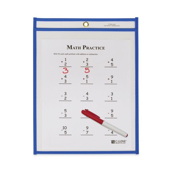 Stitched Shop Ticket Holders, Top Load, Super Heavy, Clear, 9" X 12" Inserts, 15/box - Image 2
