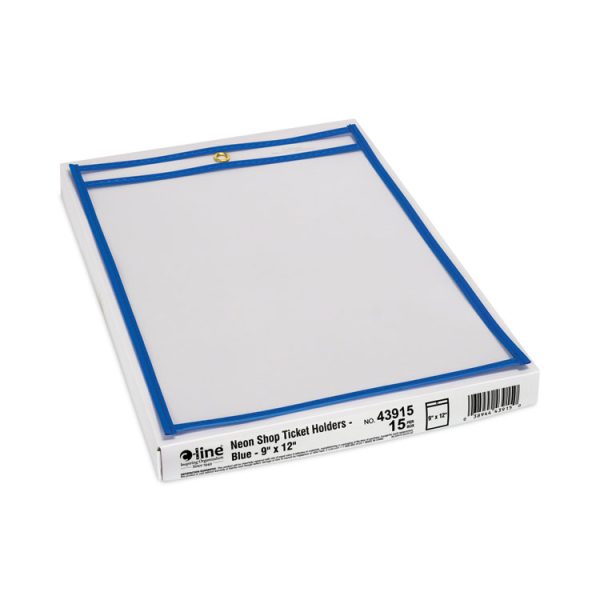 Stitched Shop Ticket Holders, Top Load, Super Heavy, Clear, 9" X 12" Inserts, 15/box - Image 4