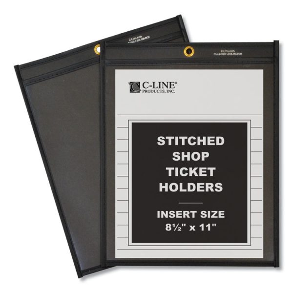 Shop Ticket Holders, Stitched, One Side Clear, 50 Sheets, 8.5 x 11, 25/Box - Image 2