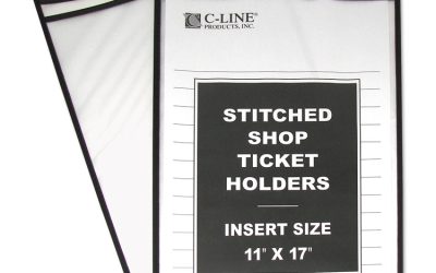 Shop Ticket Holders, Stitched, Both Sides Clear, 75″, 11 X 17, 25/box