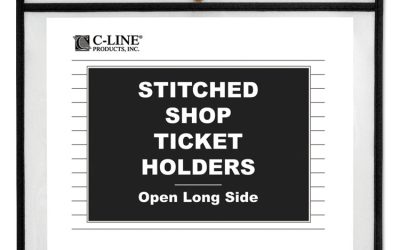 Shop Ticket Holders, Stitched, Sides Clear, 50 Sheets, 11 x 8.5, 25/Box