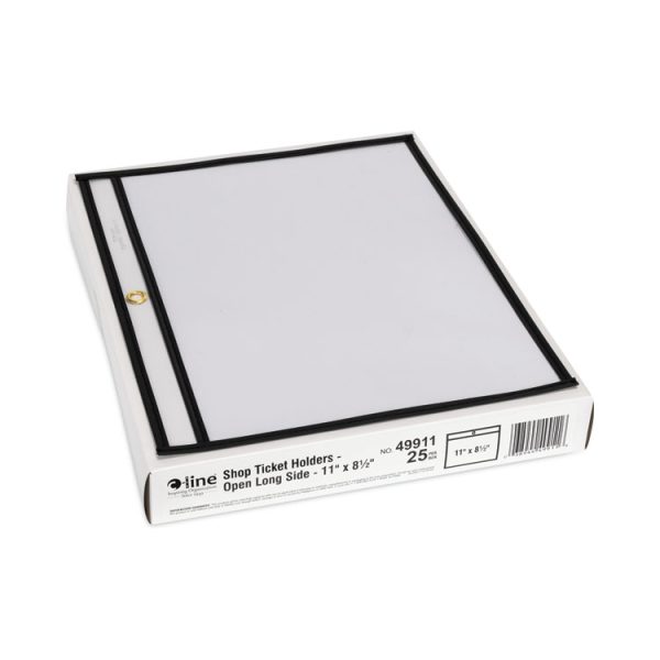 Shop Ticket Holders, Stitched, Sides Clear, 50 Sheets, 11 x 8.5, 25/Box - Image 2
