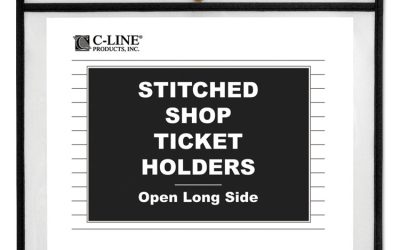 Shop Ticket Holders, Stitched, Both Sides Clear, 75 Sheets, 12 X 9, 25/box