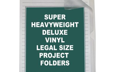 Deluxe Vinyl Project Folders, Legal Size, Clear, 50/box
