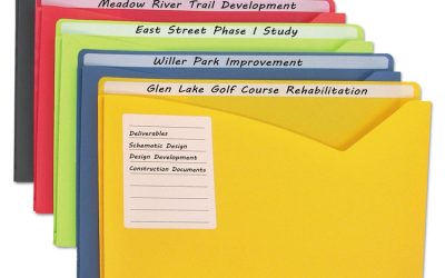 Write-On Poly File Jackets, Straight Tab, Letter Size, Assorted Colors, 25/box