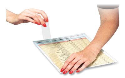 Self-Adhesive Reinforcing Strips, 1 x 10.75, Clear, 200/Box