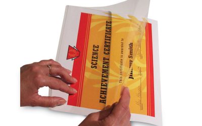 Quick Cover Laminating Pockets, 12 Mil, 9.13″ X 11.5″, Gloss Clear, 25/box