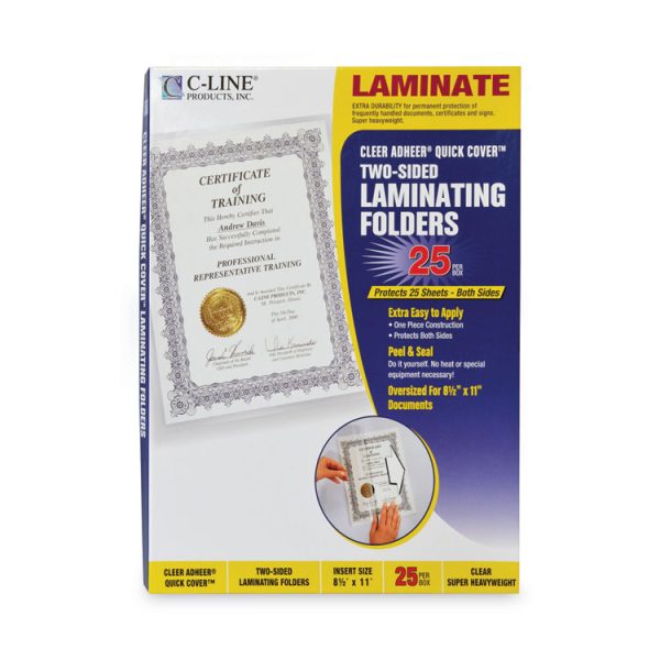 Quick Cover Laminating Pockets, 12 Mil, 9.13" X 11.5", Gloss Clear, 25/box - Image 4