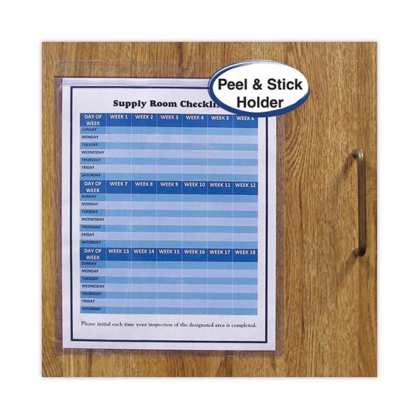 Self-Adhesive Shop Ticket Holders, Super Heavy, 15 Sheets, 8.5 x 11, 50/Box - Image 2