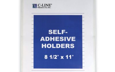 Self-Adhesive Shop Ticket Holders, Super Heavy, 15 Sheets, 8.5 x 11, 50/Box