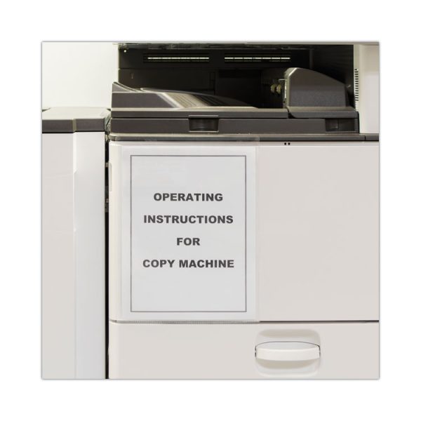 Self-Adhesive Shop Ticket Holders, Super Heavy, 15 Sheets, 8.5 x 11, 50/Box - Image 3