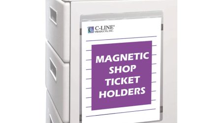 Magnetic Shop Ticket Holders, Super Heavyweight, 15 Sheets, 8.5 x 11, 15/Box