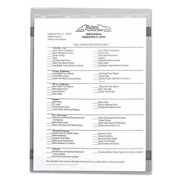 Magnetic Shop Ticket Holders, Super Heavyweight, 50 Sheets, 9 x 12, 15/Box - Image 3
