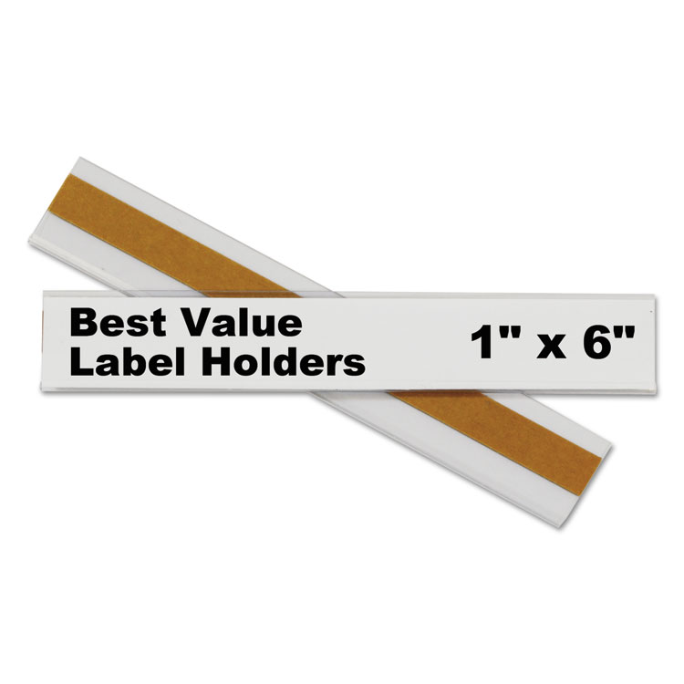 Self-Adhesive Label Holders, Top Load, 1 X 6, Clear, 50/pack - Image 2