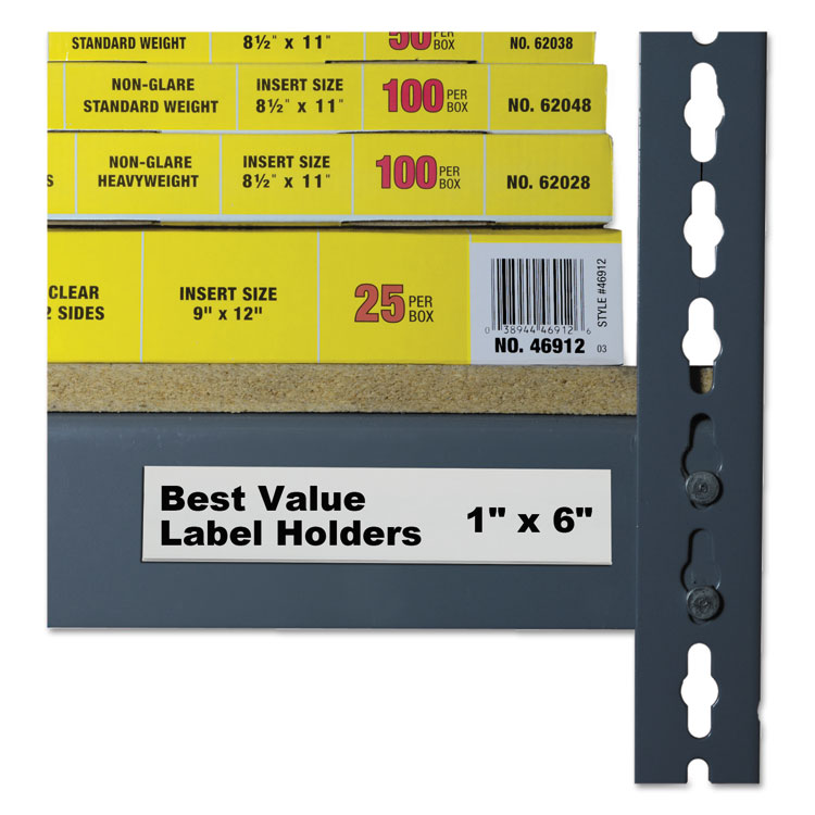 Self-Adhesive Label Holders, Top Load, 1 X 6, Clear, 50/pack - Image 3