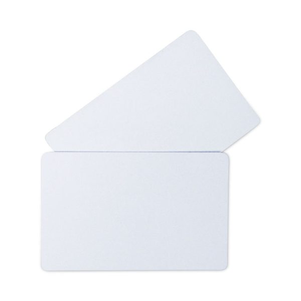 PVC ID Badge Card, 3.38 x 2.13, White, 100/Pack - Image 2