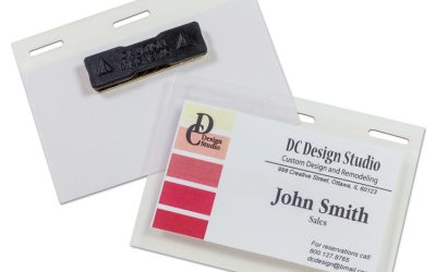 Self-Laminating Magnetic Style Name Badge Holder Kit, 2″ X 3″, Clear, 20/box