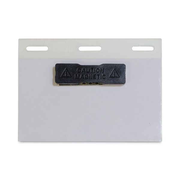 Self-Laminating Magnetic Style Name Badge Holder Kit, 2" X 3", Clear, 20/box - Image 2