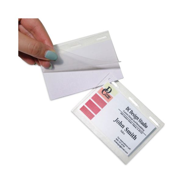 Self-Laminating Magnetic Style Name Badge Holder Kit, 2" X 3", Clear, 20/box - Image 4